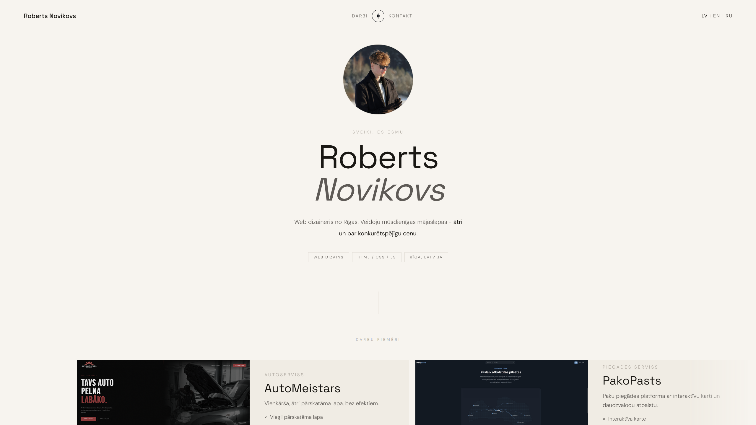 Roberts Novikovs portfolio