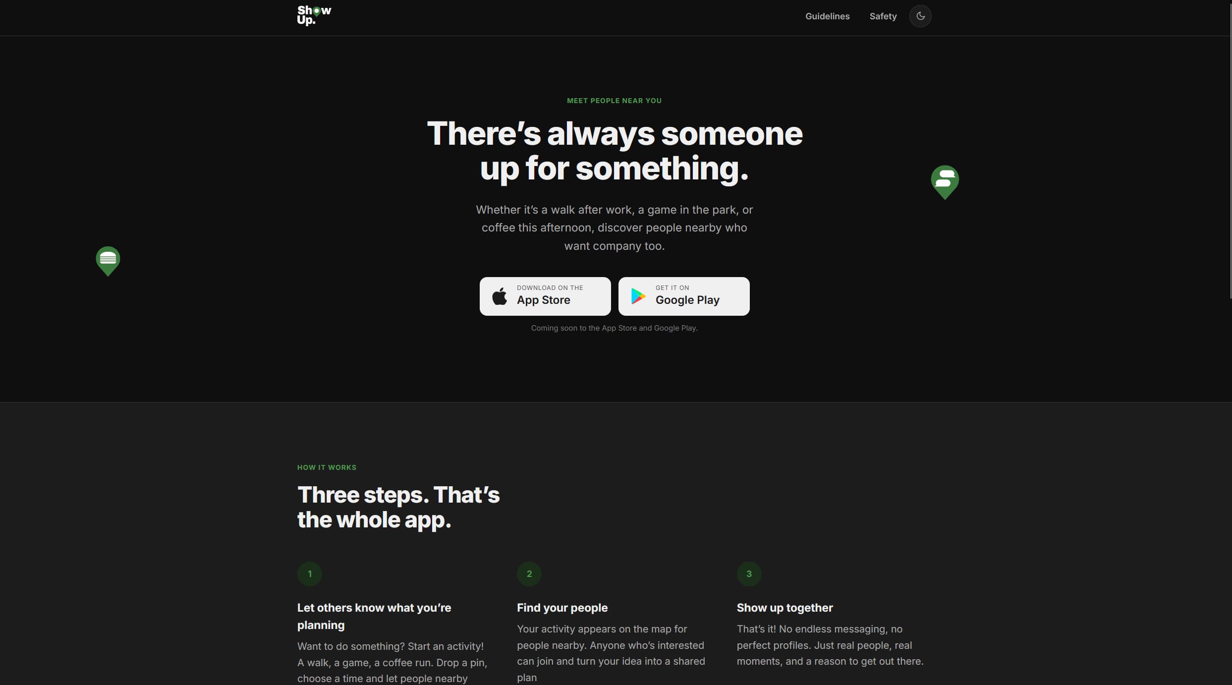 ShowUp website